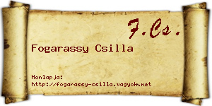 Fogarassy Csilla névjegykártya